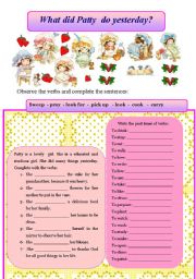 English Worksheet: Past tense