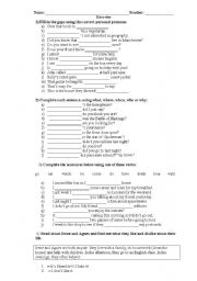 English Worksheet: Would Like /Like and Dislike/ Simple Past