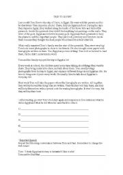 English worksheet: Trip to egypt