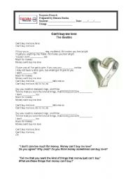 English Worksheet: Cant buy me love (The Beatles)
