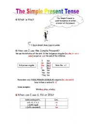 English Worksheet: Simple Present Lesson