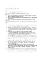 English Worksheet: Recount - with focus on sequential connectors