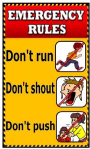 English Worksheet: Emergency Rules Wall Chart