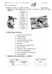 English Worksheet: SURFs UP!!