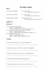 English worksheet: Past simple: negative