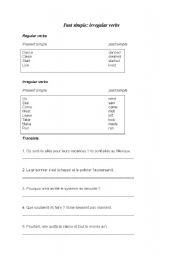 English worksheet: Past simple: irregular verbs
