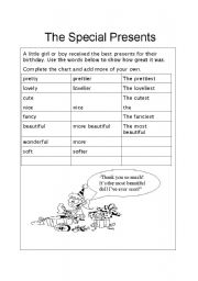 English Worksheet: The Special Presents