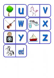 English Worksheet: alphabet dominoes