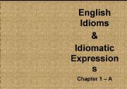 English Idioms and Idiomatic Expressions Chapter 1 - Letter A