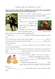English Worksheet: Tarzan of the Apes