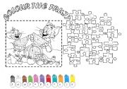 English Worksheet: Colour the fruit