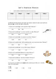 English worksheet: Letss ractice Phonics