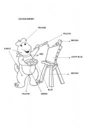 English Worksheet: COLOUR BARNEY