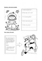English Worksheet: look and answer