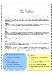 English Worksheet: The Troubles