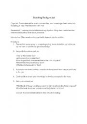 English worksheet: Building Background