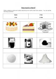 English Worksheet: How much is there?