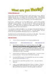 English Worksheet: What are you Wearing?