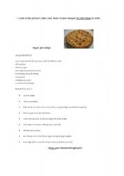 English Worksheet: How  to cook apple pies and pumpkin soups