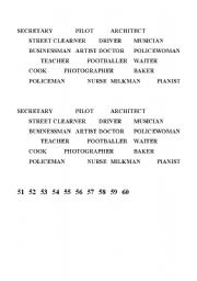 English Worksheet: job