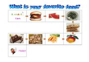 English worksheet: what is your favorite food