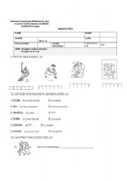 English worksheet: sports and actions