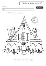 English Worksheet: Punctuality