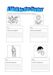 English worksheet: A Visit to the Doctor