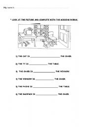 English Worksheet: Complete with prepositions