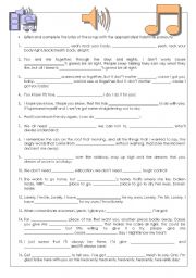 English Worksheet: Some / Any / No and Compounds