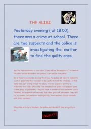 English Worksheet: the alibi