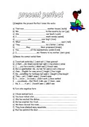 English Worksheet: present perfect 