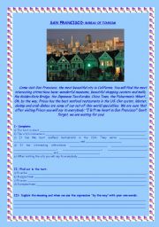 English Worksheet: San Francisco - bureau of tourism