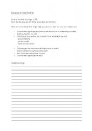 English Worksheet: Disaster in Manhatten