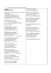 English Worksheet: Listening and complete
