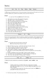 English Worksheet: Connectors