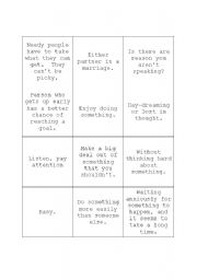 English Worksheet: Idioms Match Mine Activity