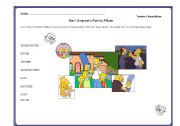 English worksheet: Simpsons Family!!!