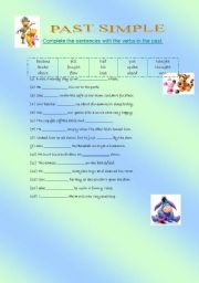 English Worksheet: PAST SIMPLE, IRREGULAR VERBS