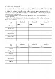 English worksheet: A HOLIDAY TO REMEMBER