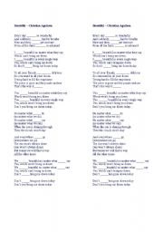 English Worksheet: Beautiful - Christina Aguilera