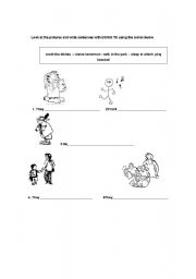 English worksheet: going to