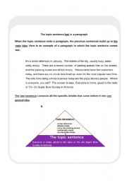 English Worksheet: Finding the Main Idea of the Paragraph.