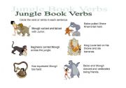 English worksheet: Jungle Book Verbs