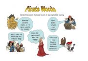 English Worksheet: Pirate of the Caribbean Noun Sheet