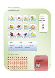 English Worksheet: FRUIT VOCABULARY