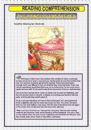 English Worksheet: READING COMPREHENSION - 