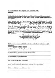 English Worksheet: Simple past tense of regular and irregular verbs
