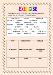 English Worksheet: Exercise