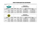 English Worksheet: airport schedule